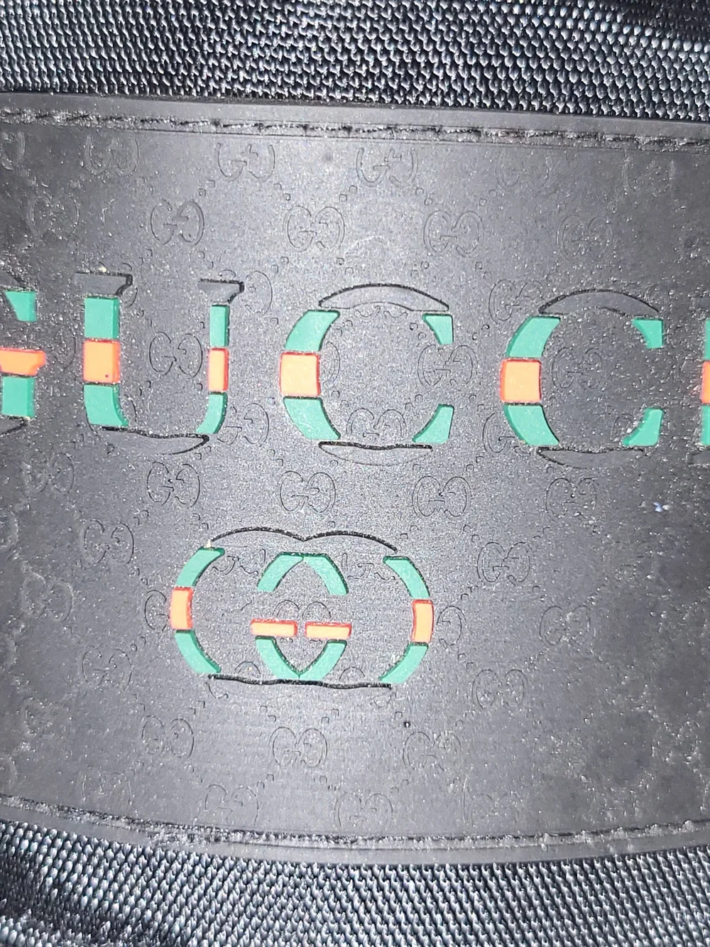 🌀Gucci Monogram Leather Black Baseball Cap